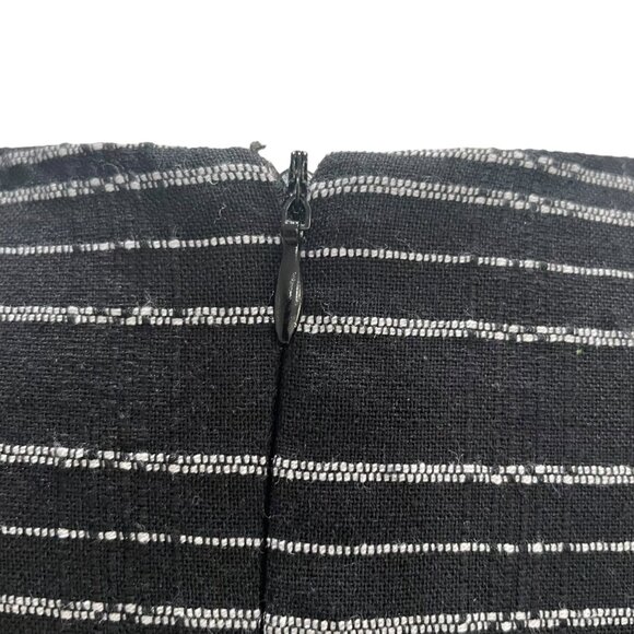 Moon River B/W Striped Flutter Sleeve Dress M Cotton Aldegon Blend Casual HOCO - Picture 6 of 12